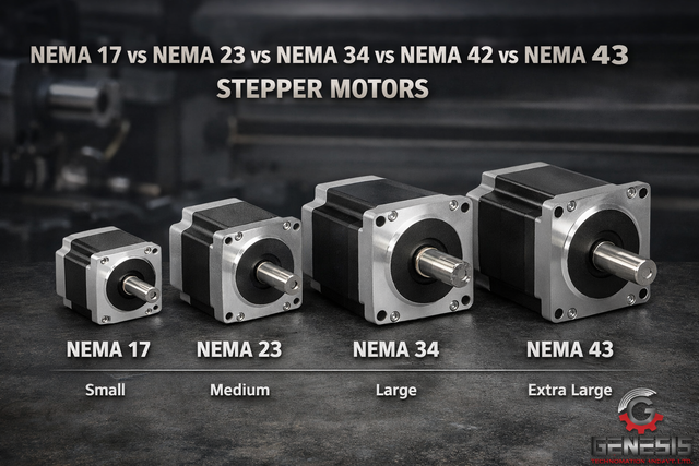 NEMA 17 vs NEMA 23 vs NEMA 34 vs NEMA 42 vs NEMA 43 Stepper Motor