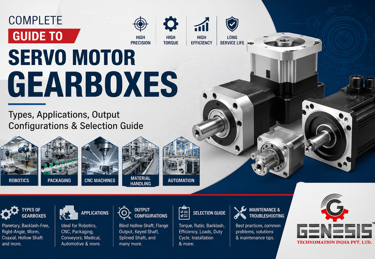 Guide to Servo Motor Gearboxes Types, Applications, Output Configurations & Selection Guide