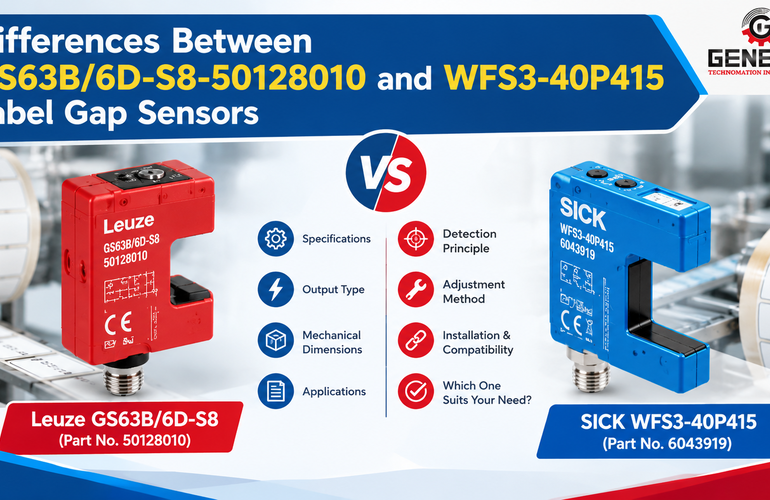 Differences Between GS63B6D-S8-50128010 and WFS3-40P415 Label Gap Sensors
